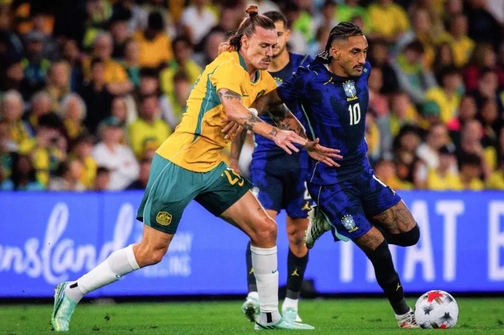 Brasil vira sobre a Austrália e vence por 4 a 2 em amistoso 